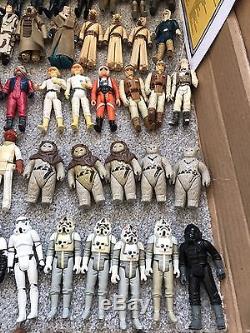 104 Vintage Star Wars Figures Plus Vehicles Last 17 Job Lot