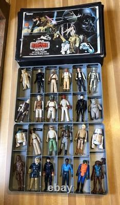 1977-1984 Vintage Star Wars 24 Different Action Figures W Carrying Case Original