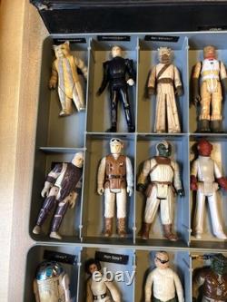 1977-1984 Vintage Star Wars 24 Different Action Figures W Carrying Case Original