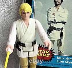 1977 Luke Skywalker. Double Telescoping & Sgc 4 Card. Vintage Kenner Star Wars