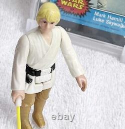 1977 Luke Skywalker. Double Telescoping & Sgc Card. Vintage Kenner Star Wars