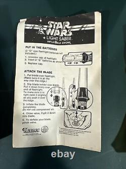 1977 Star Wars Vintage Kenner Light Saber In Box Complete Inflatable Lightsaber