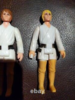 1977 Vintage Kenner Star Wars Brown & yellow Hair Farmboy Luke Skywalker x2
