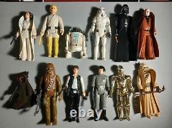 1977 Vintage Star Wars Kenner First 12 Figures Complete Original Weapons