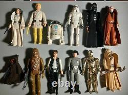 1977 Vintage Star Wars Kenner First 12 Figures Complete Original Weapons