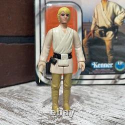 1977 Vtg STAR WARS 12 Back LUKE SKYWALKER Complete Bubble Card UNPUNCHED