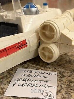 1978 Kenner Star Wars X-wing Fighter / Vintage / Complete / Working (#32)