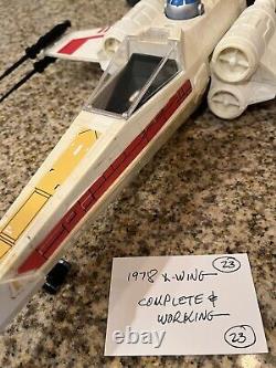 1978 Kenner Star Wars X-wing Fighter Vintage Complete Working! Gmfgi #23