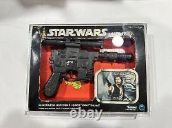 1978 Star Wars Han Solo Vintage Laser Blaster Pistol Toy Kenner Acrylic Cased