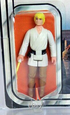 1978 Vintage Kenner Star Wars 12 Back-C Luke Skywalker (Glossy Pants) // AFA 80