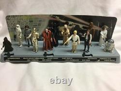 1978 Vintage Star Wars 12 Back Complete Figure Set Mail Display Stand Leia Luke