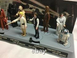 1978 Vintage Star Wars 12 Back Complete Figure Set Mail Display Stand Leia Luke