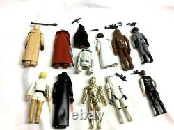 1978 Vintage Star Wars 12 Back Complete Figure Set Mail Display Stand Leia Luke