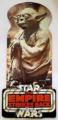 1980 Kenner Vintage Rare Star Wars Empire Strikes Back Yoda Store Display Sign