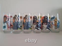 1980 Star Wars Burger King Empire Strikes Back Glasses Set Vintage Lot 6