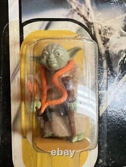 1980 Vintage Kenner Star Wars ESB Yoda Orange Snake Unopened Wrinkled