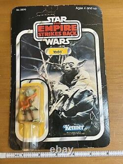 1980 Vintage Kenner Star Wars ESB Yoda Orange Snake Unopened Wrinkled