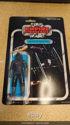 1982 Vintage Star Wars Tie Fighter Pilot Palitoy 45 Bk Figure Moc E53 G1n