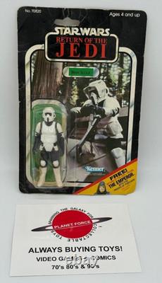 1983 Biker Scout MOC Vintage Star Wars ROTJ 65 Back Jedi Figure NEW