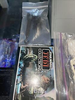 1983 Jabba The Hutt Dungeon Near Complete ROTJ Figures & Box Vintage Star Wars