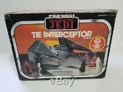1983 Vintage Star Wars TIE INTERCEPTOR Vehicle Kenner NEVER USED DISPLAYED