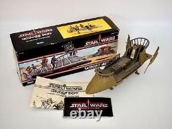 1984 Star Wars POTF Tatooine Skiff Vintage Kenner Vehicle Mint with Box, Map