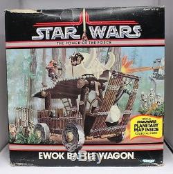 1984 Vintage Kenner Star Wars Potf Ewok Battle Wagon Mint In Box