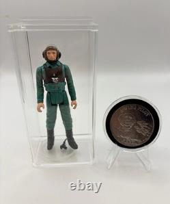 1984 Vintage Star Wars A Wing Pilot LAST 17 WithOriginal Black Endor Blaster Coin
