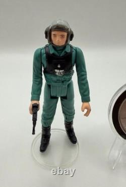 1984 Vintage Star Wars A Wing Pilot LAST 17 WithOriginal Black Endor Blaster Coin