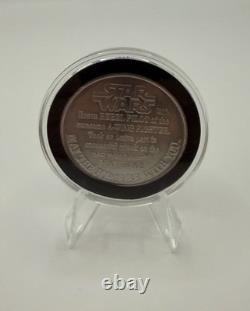 1984 Vintage Star Wars A Wing Pilot LAST 17 WithOriginal Black Endor Blaster Coin