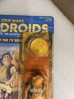 1985 Vintage Kenner Star Wars Droids Uncle Grundy Complete Cardback Coin Loose