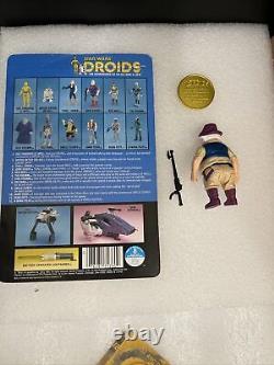 1985 Vintage Kenner Star Wars Droids Uncle Grundy Complete Cardback Coin Loose