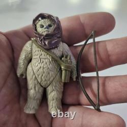 1985 Vintage Star Wars Warok Ewok POTF Last 17 Action Figure Hood Pouch + Bow