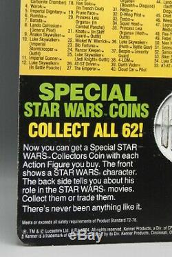 1985 vintage Pop Up R2 D2 Kenner Star Wars MOC figure 92 back last 17 POTF coin
