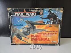 1988 Vintage Tie Interceptor Nave Imperial Star Wars GLASSLITE Brazil POTF + Box