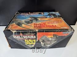 1988 Vintage Tie Interceptor Nave Imperial Star Wars GLASSLITE Brazil POTF + Box