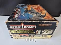 1988 Vintage Tie Interceptor Nave Imperial Star Wars GLASSLITE Brazil POTF + Box