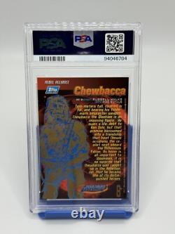1996 Topps Finest Star Wars Refractor Chewbacca #8 Psa 9 Mint Vintage