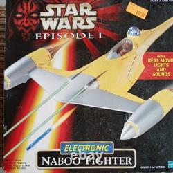 1998 Star Wars Ep 1 Electronic Naboo Fighter Hasbro NIB Vintage Real Lights