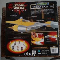 1998 Star Wars Ep 1 Electronic Naboo Fighter Hasbro NIB Vintage Real Lights