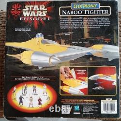 1998 Star Wars Ep 1 Electronic Naboo Fighter Hasbro NIB Vintage Real Lights