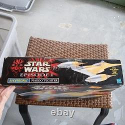 1998 Star Wars Ep 1 Electronic Naboo Fighter Hasbro NIB Vintage Real Lights