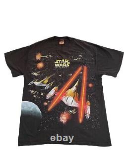 1999 star wars vintage shirt Episode 1 Battle Of Naboo Anakin Obi All Over Print