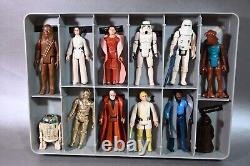 24 VINTAGE STAR WARS ACTION FIGURES + Vinyl COLLECTOR'S CASE KENNER lot