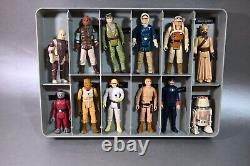 24 VINTAGE STAR WARS ACTION FIGURES + Vinyl COLLECTOR'S CASE KENNER lot