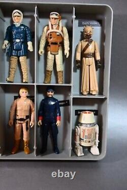 24 VINTAGE STAR WARS ACTION FIGURES + Vinyl COLLECTOR'S CASE KENNER lot