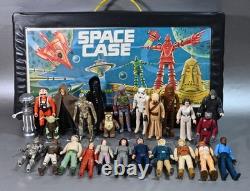 25 Vintage Star Wars Action Figures Lot + Space Case Kenner