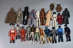 25 Vintage Star Wars Action Figures Lot + Space Case Kenner