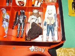 25+Vintage Star Wars Figures With Yak Face, Leia Fett. Yoda + Orig. Guns +Case