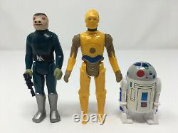 3 Repro Figures Blue Snaggletooth, Droids C-3PO & R2-D2 vintage-style Star Wars